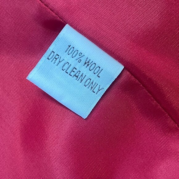 Talbots Women’s Size 12P Red Black Velvet Wool Button Front Blazer Jacket - Picture 4 of 8